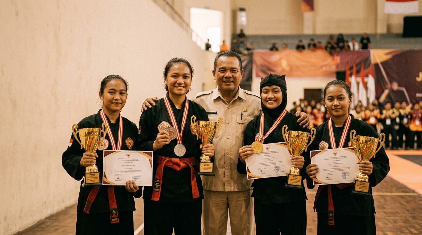 Juara 1 Kategori Seni Ganda Kejuaraan Pencak Silat Pelajar Tingkat Provinsi